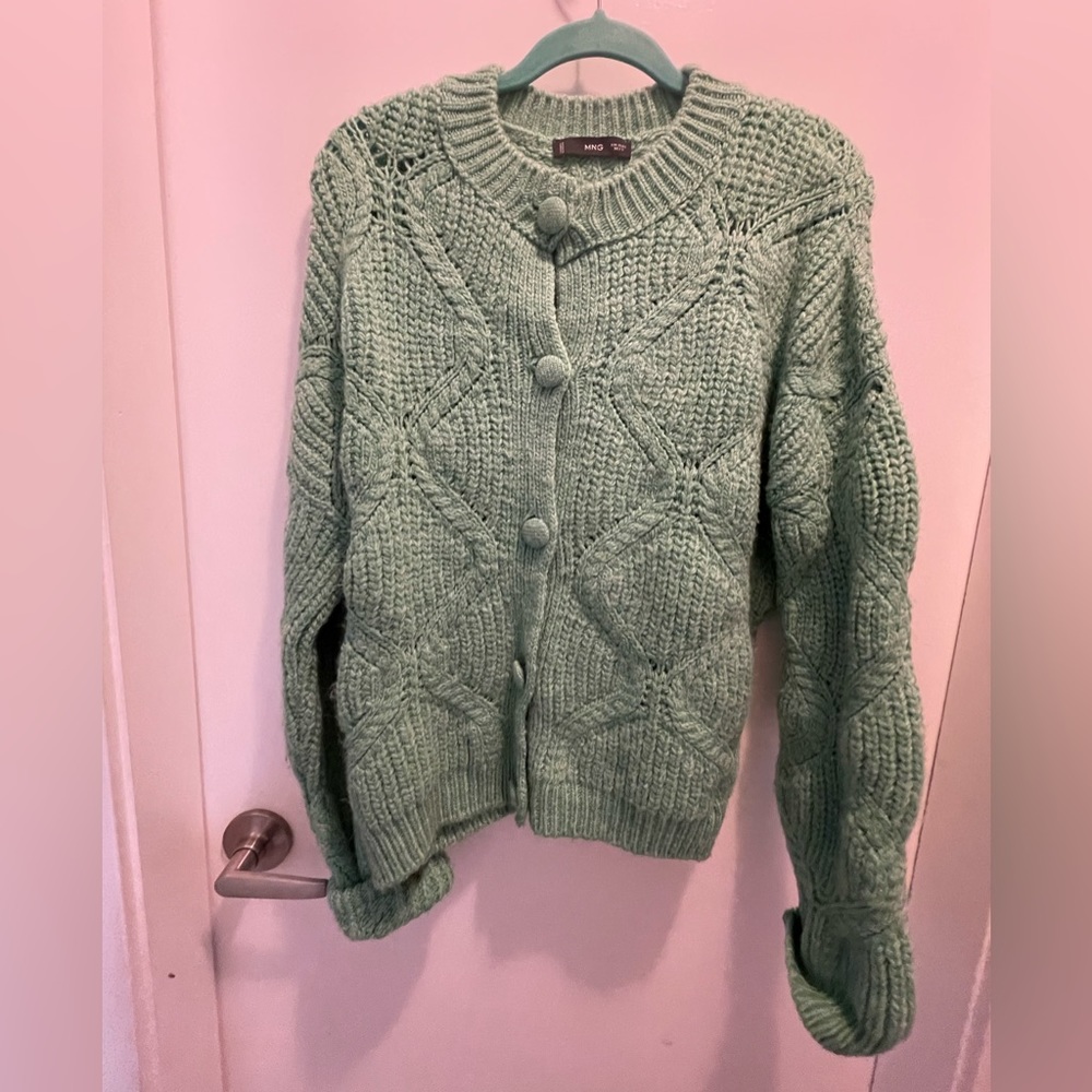 Cardigan in Mint